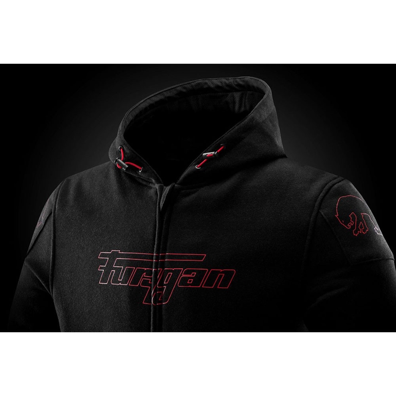 Blouson de moto Furygan Livio X Kevlar® noir et rouge