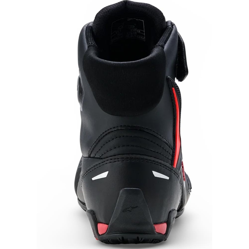 Bottes de moto Alpinestars Faster-4 Drystar noires et rouges fluo