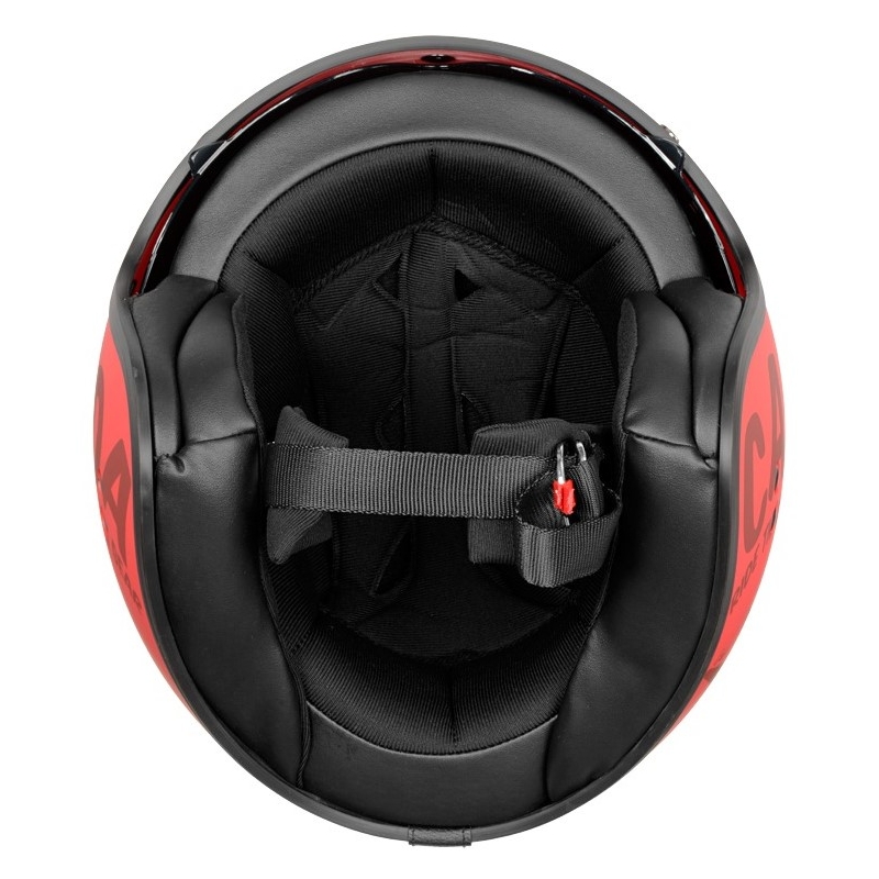 Otevřená přilba na motorku Cassida Oxygen Gear červeno-černá