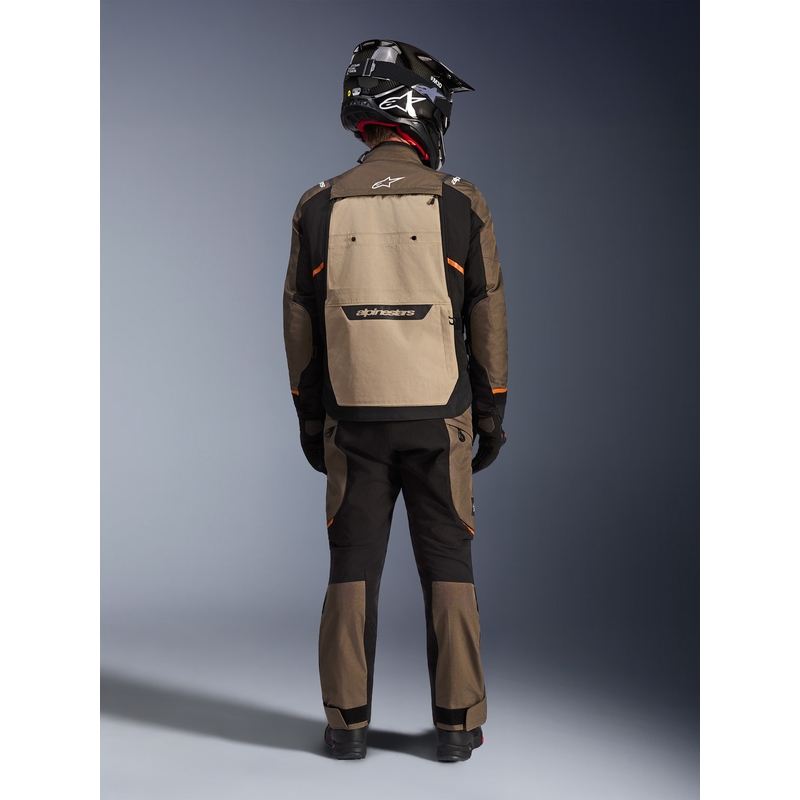 Blouson de moto Alpinestars Cusco Drystar marron-noir