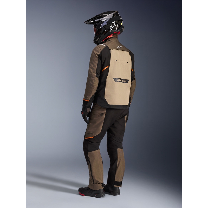 Blouson de moto Alpinestars Cusco Drystar marron-noir