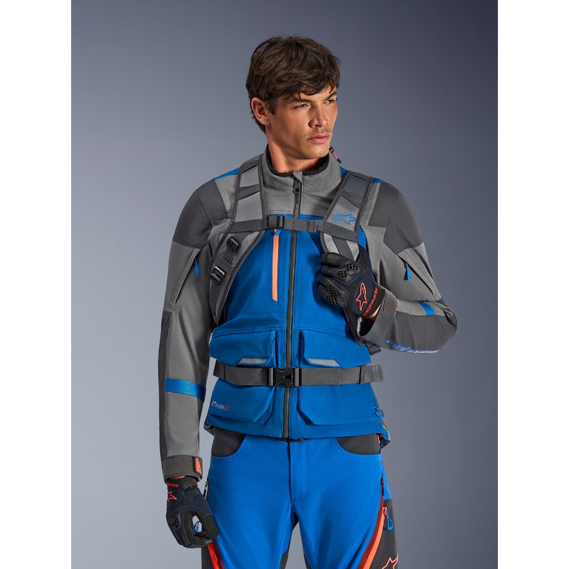 Sac à dos moto Alpinestars AT-15 gris foncé-gris-bleu 15 l