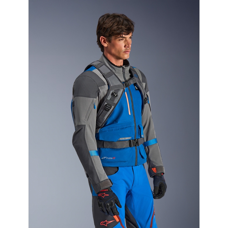 Sac à dos moto Alpinestars AT-15 gris foncé-gris-bleu 15 l