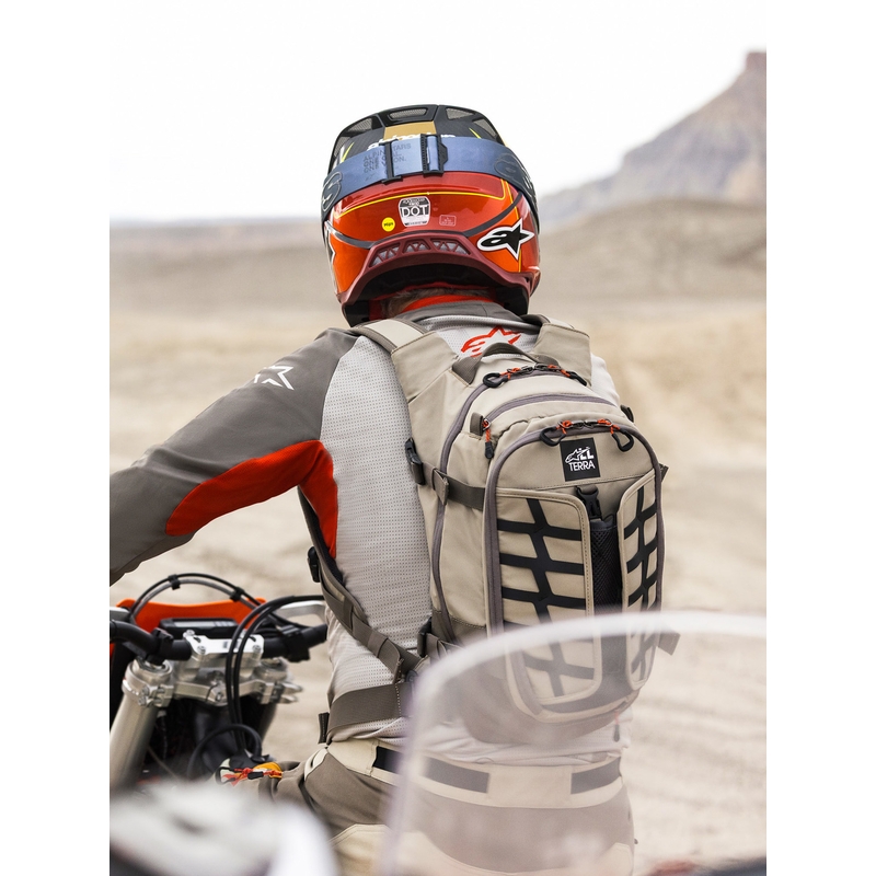 Sac à dos moto Alpinestars AT-15 gris foncé-gris-bleu 15 l