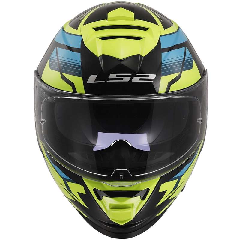 Casque moto intégral LS2 FF800 Storm II Tracker noir-jaune fluo