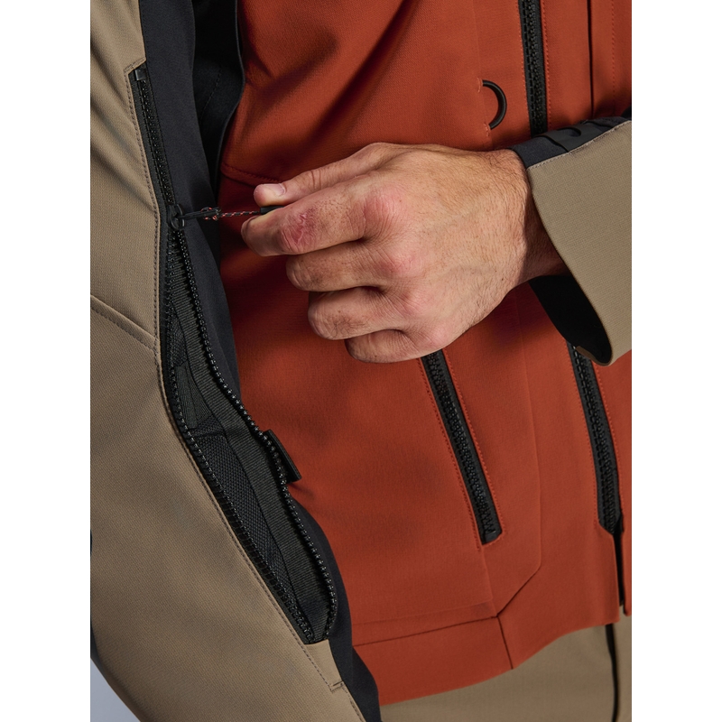 Blouson de moto Alpinestars AMT-8 Stretch Drystar XF marron-orange-noir