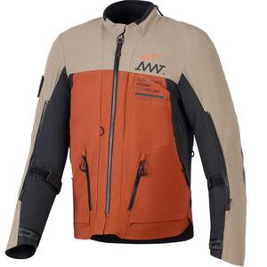 Blouson de moto Alpinestars AMT-8 Stretch Drystar XF marron-orange-noir