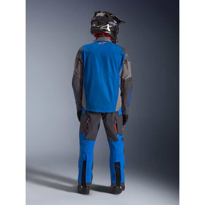 Blouson de moto Alpinestars Maxdura Drystar XF bleu-gris foncé