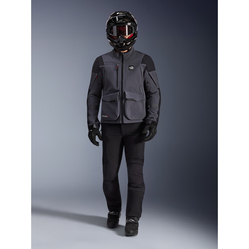 Blouson de moto Alpinestars Maxdura Drystar XF gris foncé-noir