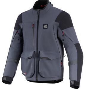 Blouson de moto Alpinestars Maxdura Drystar XF gris foncé-noir