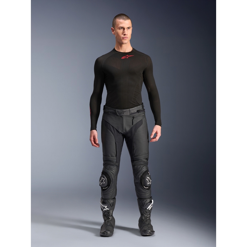 Pantalon de moto en cuir Alpinestars Missile 3 noir