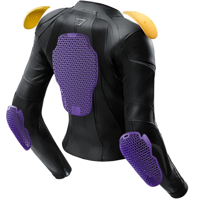 Blouson de moto en cuir pour femme Rebelhorn Diva ST noir