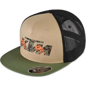 Casquette trucker KTM Logo noir-beige-kaki