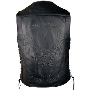 Gilet de moto en cuir RSA Eagle