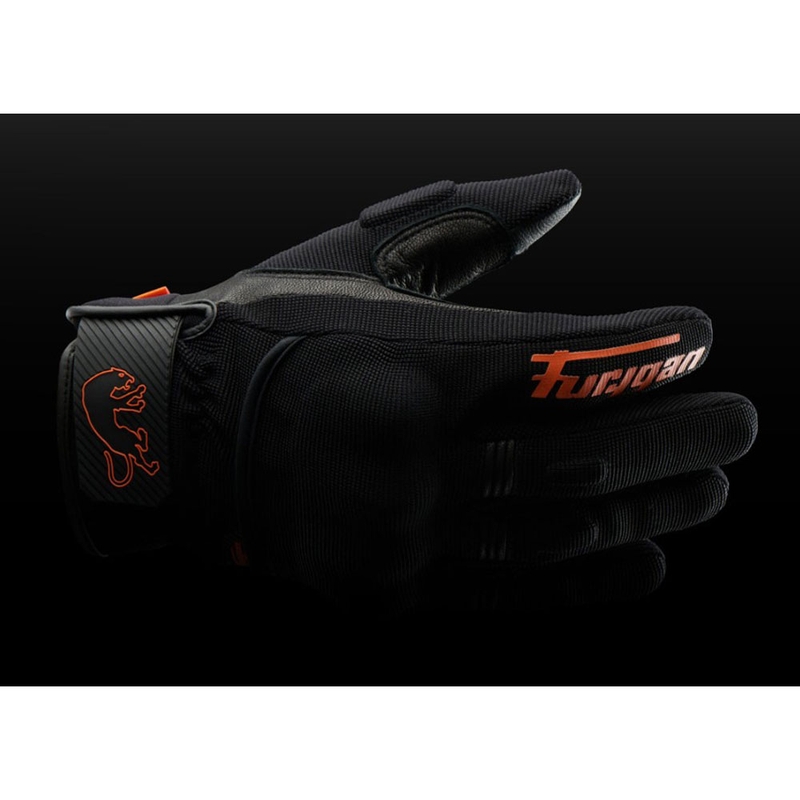 Gants de moto Furygan Jet D3O Evo noir et orange