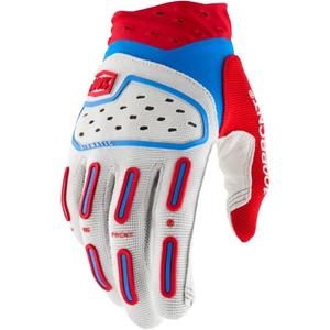 Gants de motocross 100% Airmatic 2 rouge-blanc-bleu
