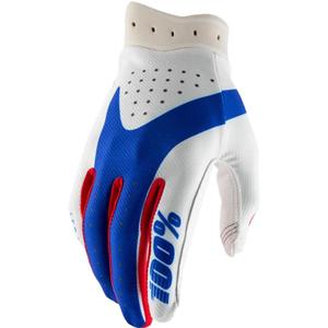 Gants de motocross 100% iTrack rouge-blanc-bleu