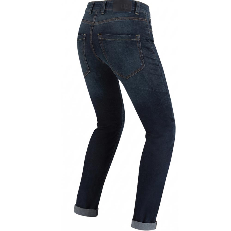 Jeans moto PMJ Caferacer Legend bleu foncé soldes