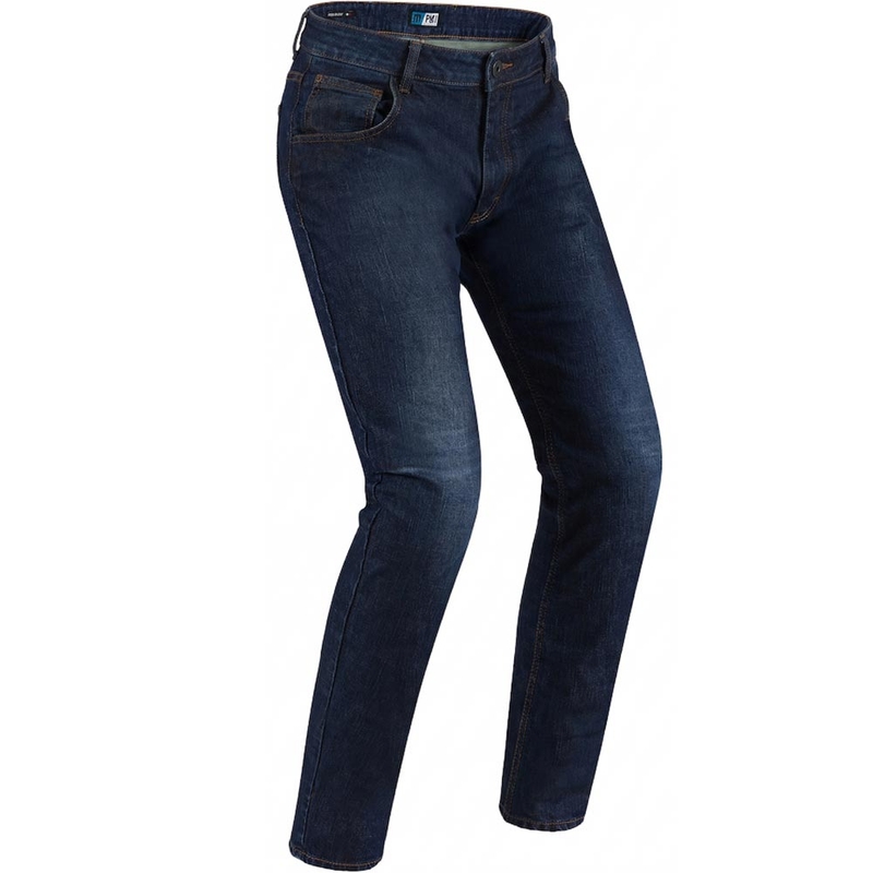 PMJ Deux Extended Motorcycle Jeans Dark Blue soldes