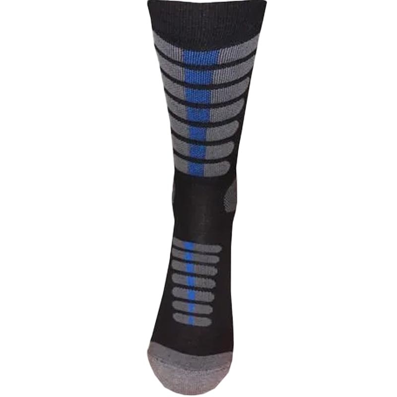 Chaussettes hautes Nanosilver Moto argentées, noires et bleues