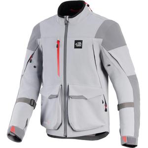 Blouson de moto Alpinestars Maxdura Drystar XF gris clair-gris foncé