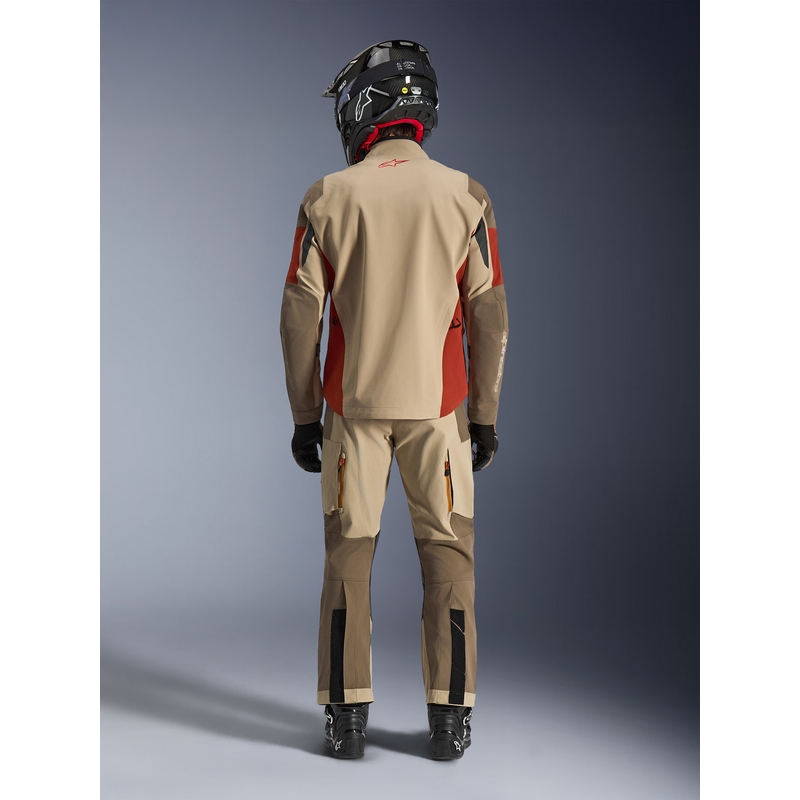 Blouson de moto Alpinestars Maxdura Drystar XF marron-orange