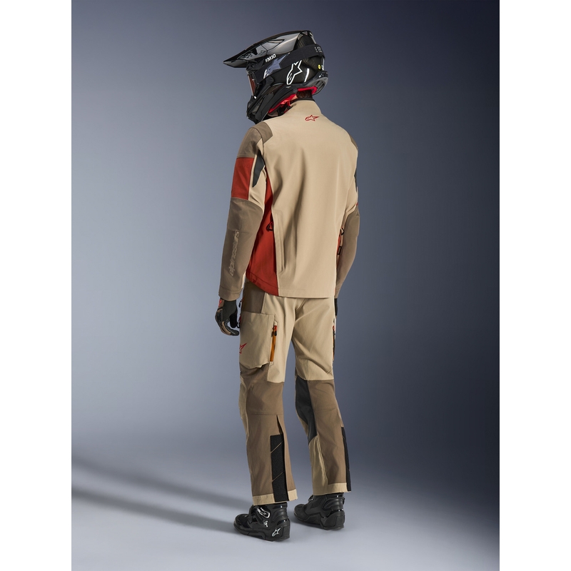 Blouson de moto Alpinestars Maxdura Drystar XF marron-orange