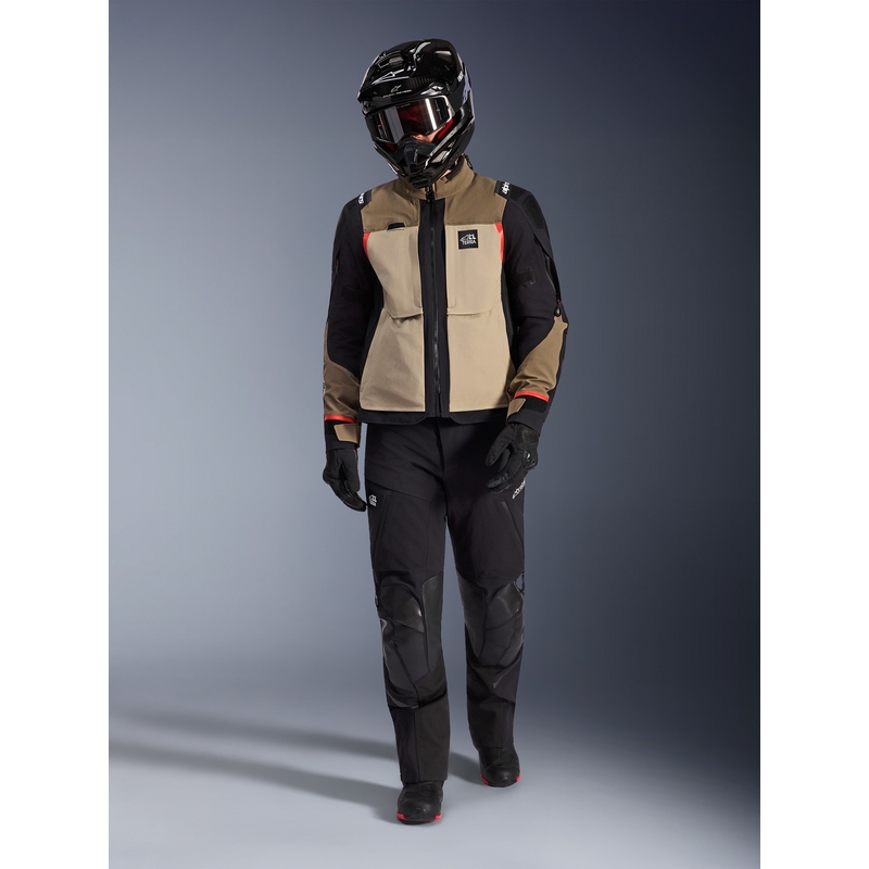 Blouson de moto Alpinestars Andes PRO Drystar XF marron-noir-orange