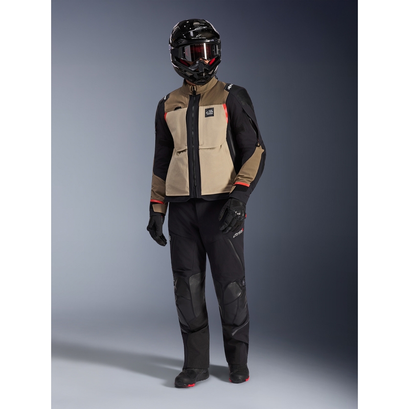 Blouson de moto Alpinestars Andes PRO Drystar XF marron-noir-orange