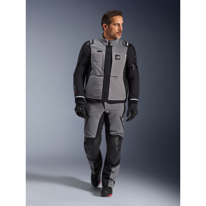 Blouson de moto Alpinestars Andes PRO Drystar XF Gris foncé-Noir