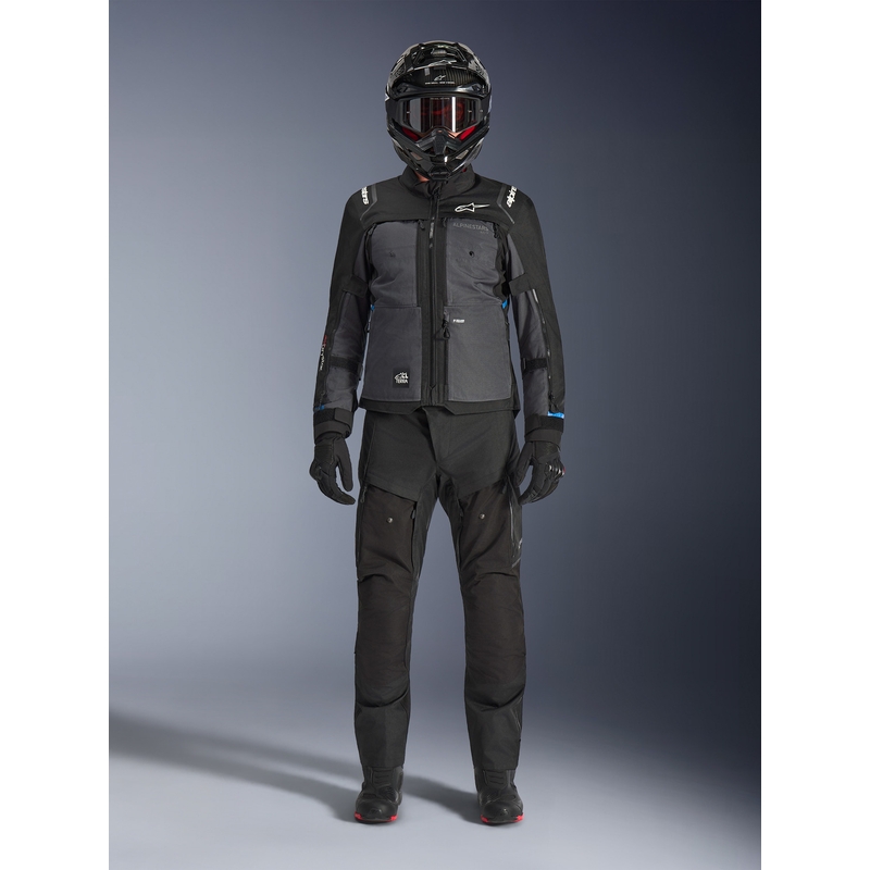 Blouson de moto Alpinestars Cusco Drystar noir-gris foncé