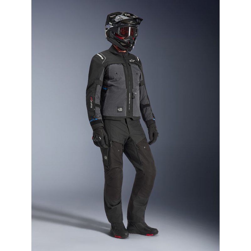 Blouson de moto Alpinestars Cusco Drystar noir-gris foncé