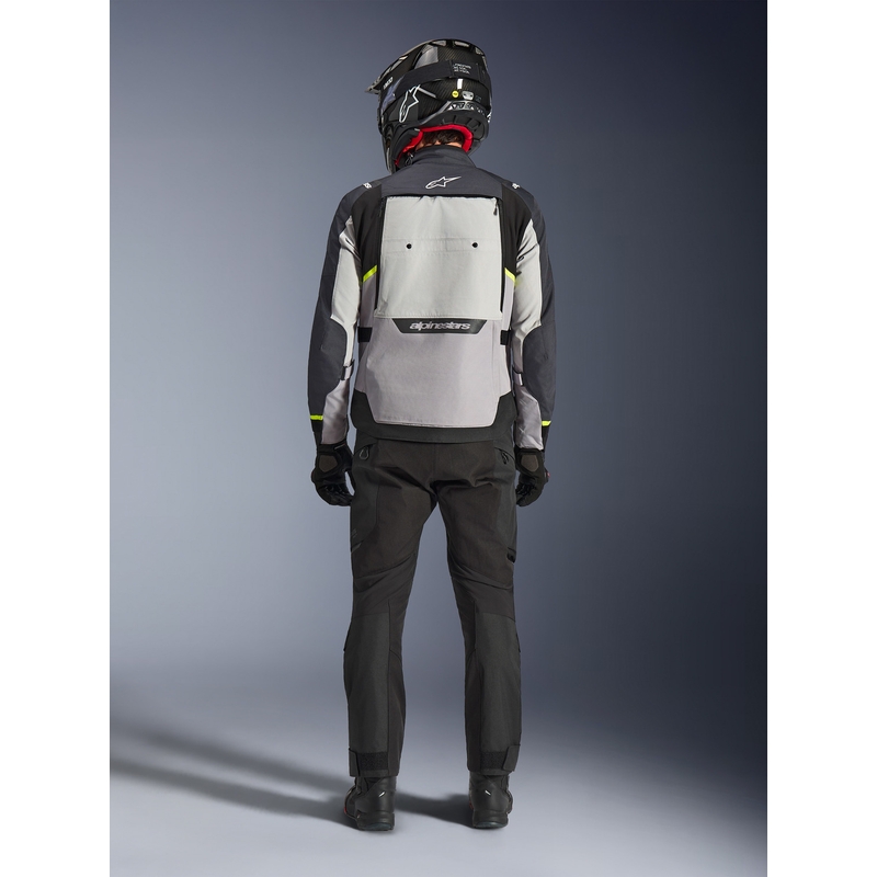 Blouson de moto Alpinestars Cusco Drystar gris clair-bleu clair-bleu foncé