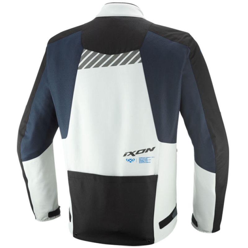 Veste de moto IXON Tyr bleu foncé-gris-bleu