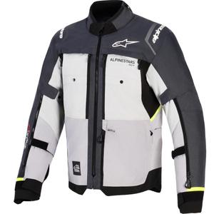 Blouson de moto Alpinestars Cusco Drystar gris clair-bleu clair-bleu foncé
