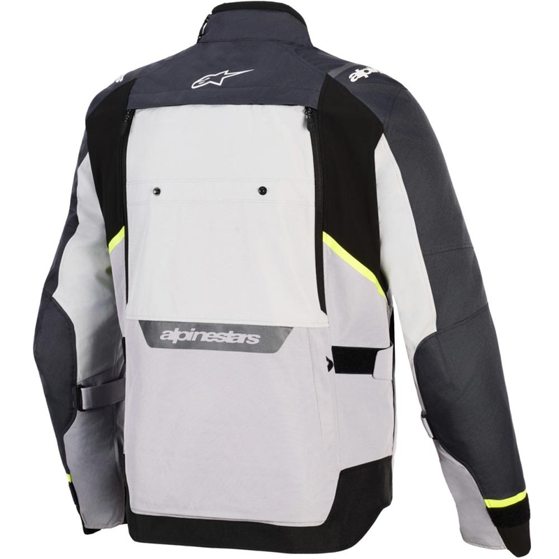 Blouson de moto Alpinestars Cusco Drystar gris clair-bleu clair-bleu foncé