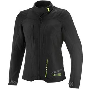 Veste de moto femme IXON Tyr noir-jaune fluo