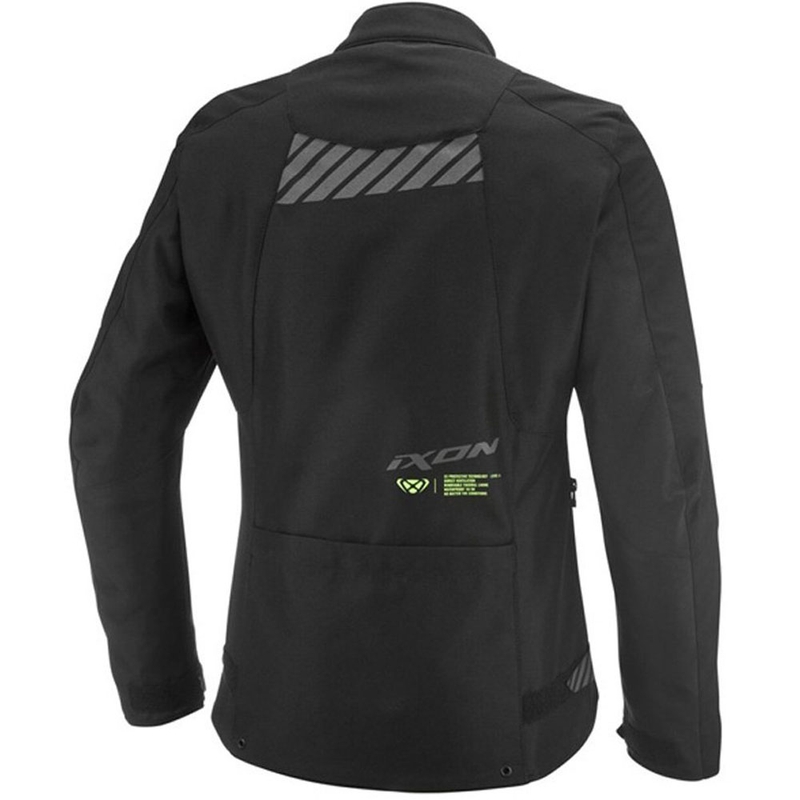 Veste de moto femme IXON Tyr noir-jaune fluo