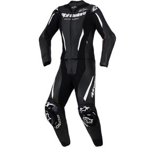 Combinaison moto deux pièces en cuir noir Alpinestars Stella GP-R7 pour femme