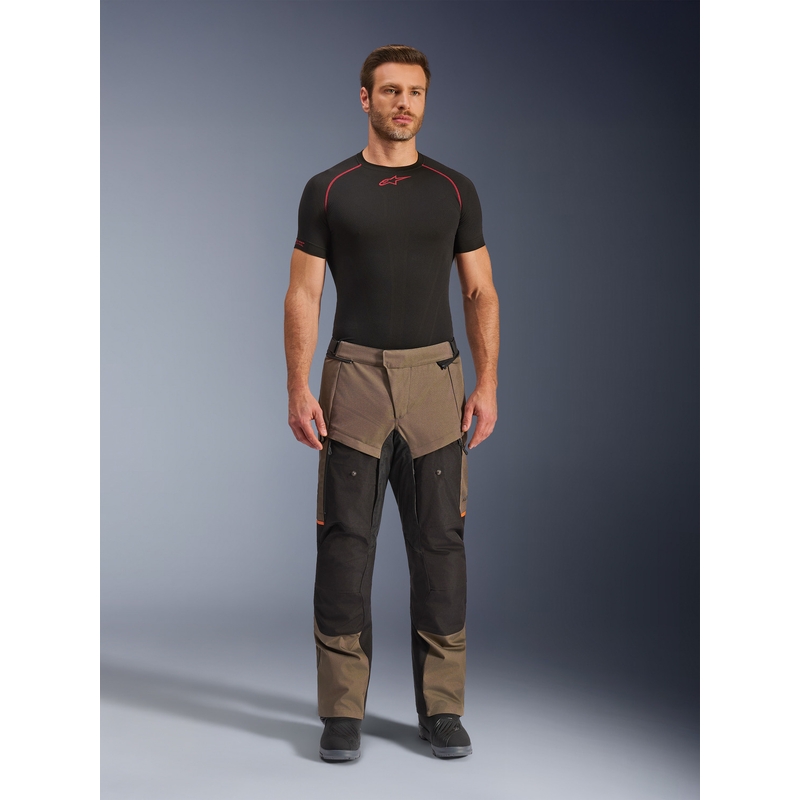 Pantalon de moto Alpinestars Cusco Drystar marron-noir