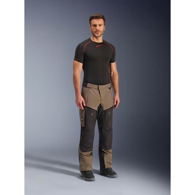 Pantalon de moto Alpinestars Cusco Drystar marron-noir