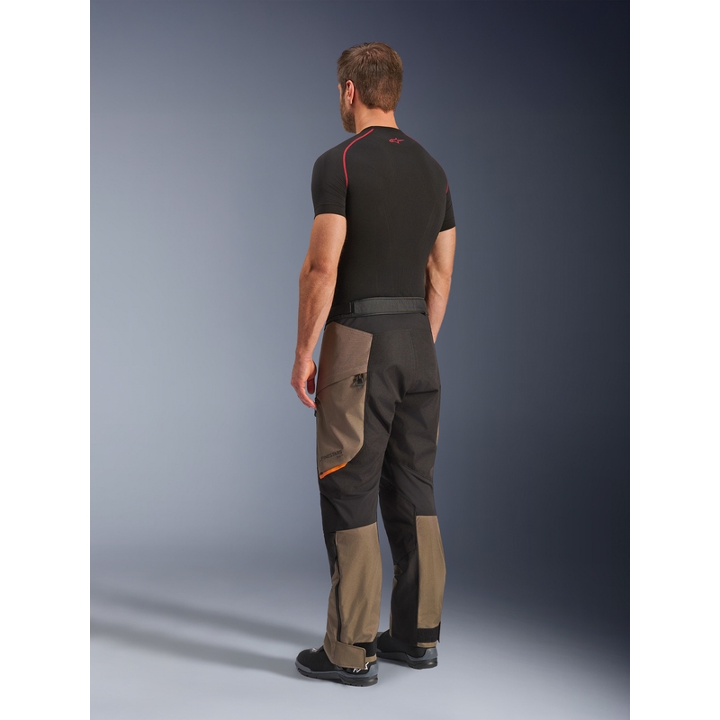Pantalon de moto Alpinestars Cusco Drystar marron-noir