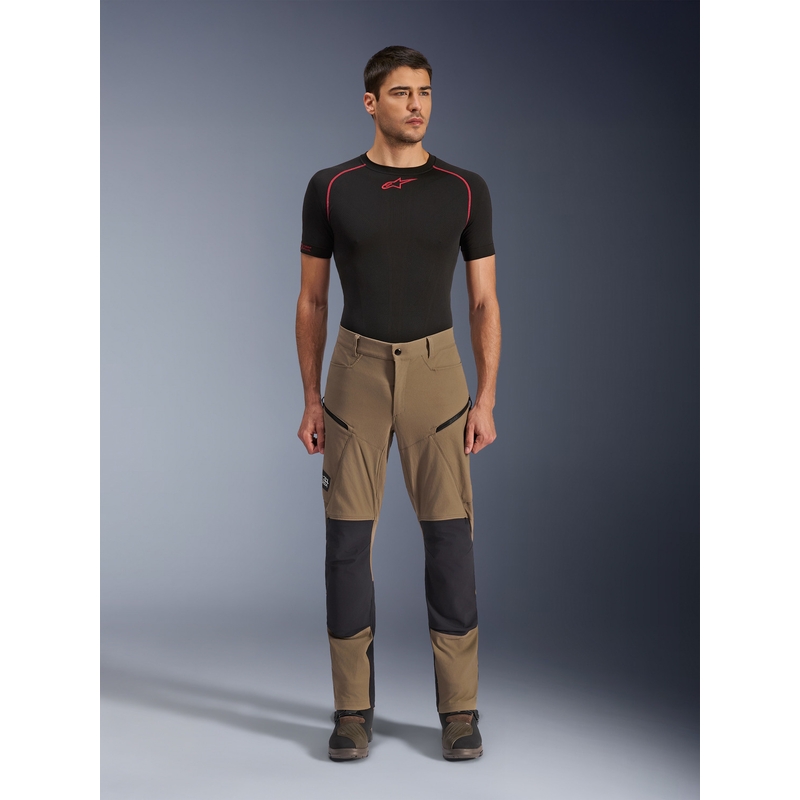 Pantalon de moto Alpinestars Explore AST marron-noir