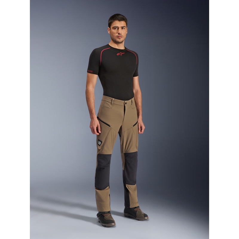 Pantalon de moto Alpinestars Explore AST marron-noir