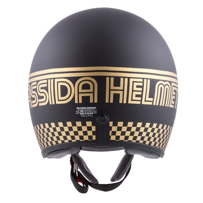 Casque moto ouvert Cassida Oxygen Rondo noir et or