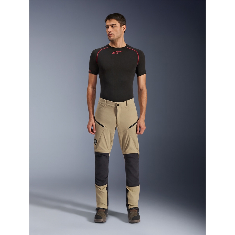 Pantalon de moto Alpinestars Explore AST marron clair-noir