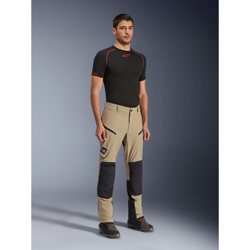 Pantalon de moto Alpinestars Explore AST marron clair-noir