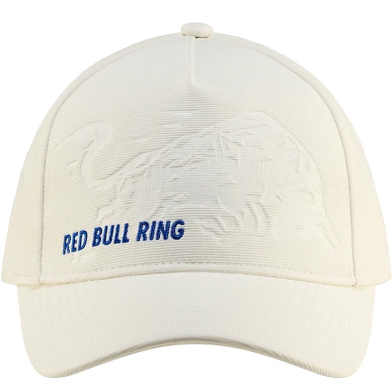Casquette Red Bull Racing blanche avec logo en relief