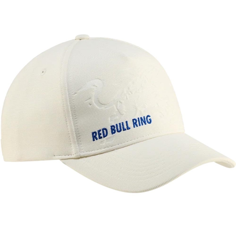 Casquette Red Bull Racing blanche avec logo en relief