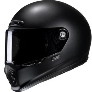 Casque moto intégral HJC V10 Solid semi plat noir